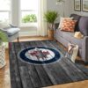 Winnipeg Jets Nhl Team Logo Grey Wooden Style Nice Gift Home Decor Rectangle Area Rug