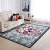 Winnipeg Jets Nhl Team Logo Skull Flower Style Nice Gift Home Decor Rectangle Area Rug