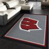 Wisconsin University Team Spirit Rug1 NCAA Area Rug