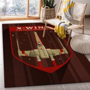 X Wing Star Wars Movie Rug Star Wars Badges Arts Rug Christmas Gift US Decor