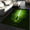Yoda Area Rug Star Wars Lightsabers Rug Christmas Gift US Decor