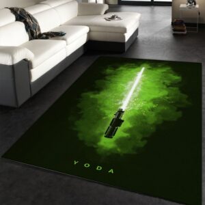 Yoda Area Rug Star Wars Lightsabers Rug Christmas Gift US Decor