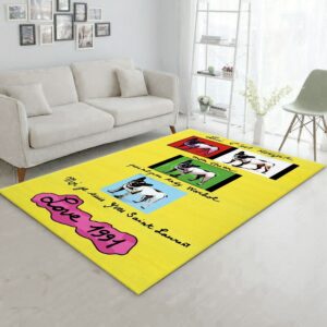 Ysl Vintage Love Poster Rug Living Room Rug Floor Decor Home Decor