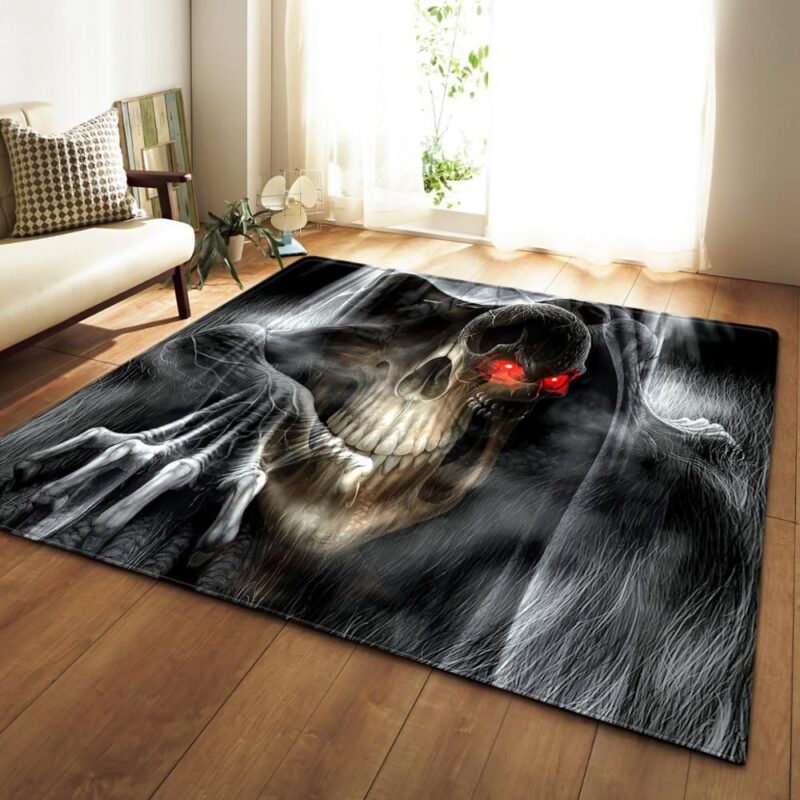 Geometric Skull Floor Mat