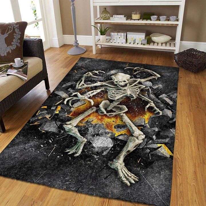 3D Skeleton Halloween Area Rug / Modern KB32647 Rug Carpet
