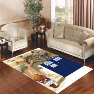 Alice In Wonderland And Tardis Doctor Who Living room carpet rugs