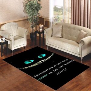 Alice In Wonderland Quote Living room carpet rugs