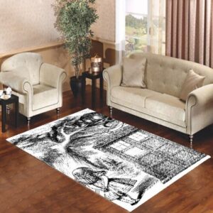 Alice In Wonderland and Cat doctor who box Living room carpet rugs