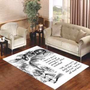 Alice Sketch Quotes Living room carpet rugs
