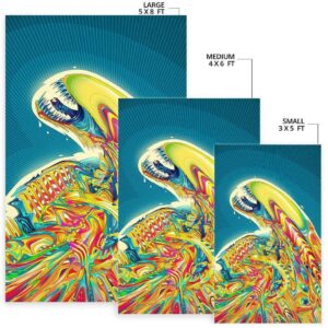Alien Aliens Xenomorph Abstract Art Area Rug Carpet