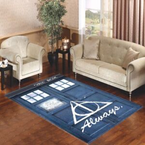 Always The Deathly Hollows Dr Who Tardis Living room carpet rugs