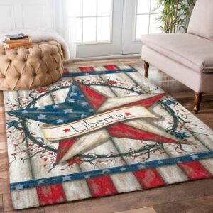 Americana Star Garden Flag Rug