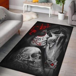 "Amore" Premium Skull Area Rug Carpet