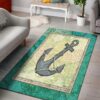 Anchor Nautical Ocean Rug Carpet