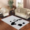 Angry Mommy Panda Living room carpet rugs