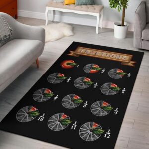 Apple Fractions Area Rug Carpet