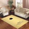 Apple logo gold Black 2 Living room carpet rugs