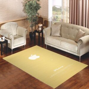 Apple logo gold White Living room carpet rugs