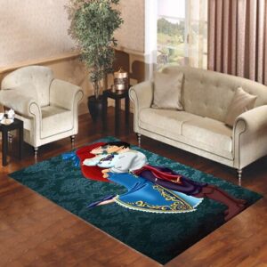 Ariel And Eric Little Mermaid Cartoon Living room carpet rugs