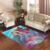 Ariel The Little Mermaid On Galaxy Nebula Living room carpet rugs