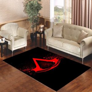 Assasin Creed Games Logo Splatter Red Living room carpet rugs