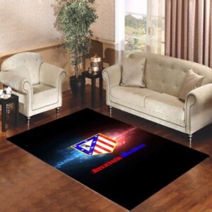 Atletico Madrid Soccer Flare Logo Living room carpet rugs