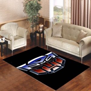 Autobots Red Blue Logo Transformers Movies Living room carpet rugs