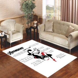 Avengers Inspired Minimalist Living room carpet rugs