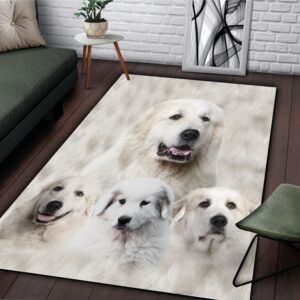 Awesome Great Pyrenees Rectangle Rug
