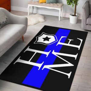 Awesome Thin Blue Line 'Home' Area Rug Carpet Carpet KTSR