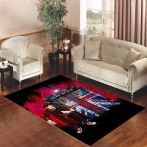BRITISH TARDIS WITH 10TH DOCTOR WHO 2 Living room carpet rugs