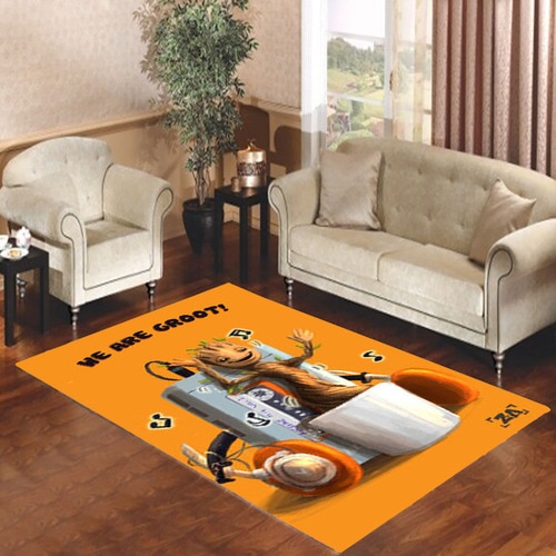 Baby Groot Dancing Awesome Mix Vol 1 Living room carpet rugs