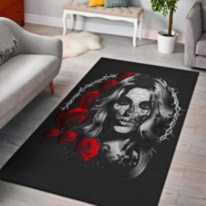 "Barbed" Premium Skull Area Rug Carpet