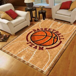 Basketball Team Rectangle Rug Carpet