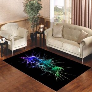 Batman Cracked Out color Living room carpet rugs