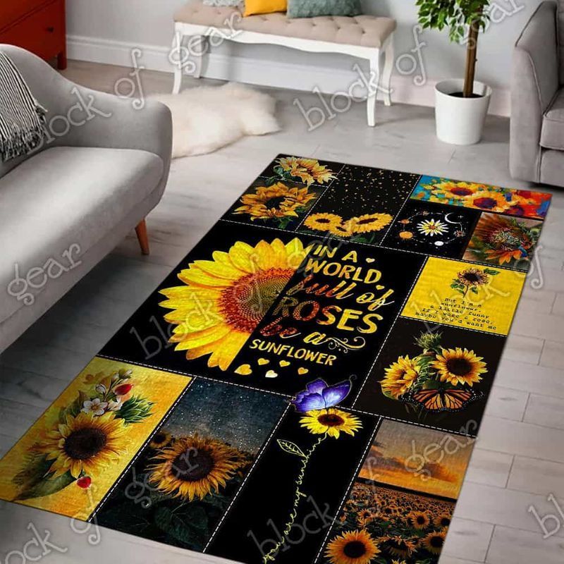 Be A Sunflower Living Room Rug Carpet