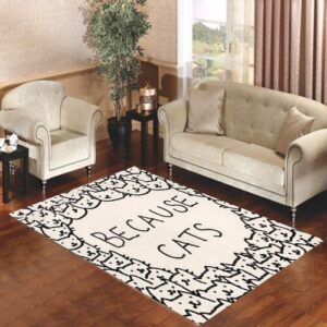 Because Cat Living room carpet rugs