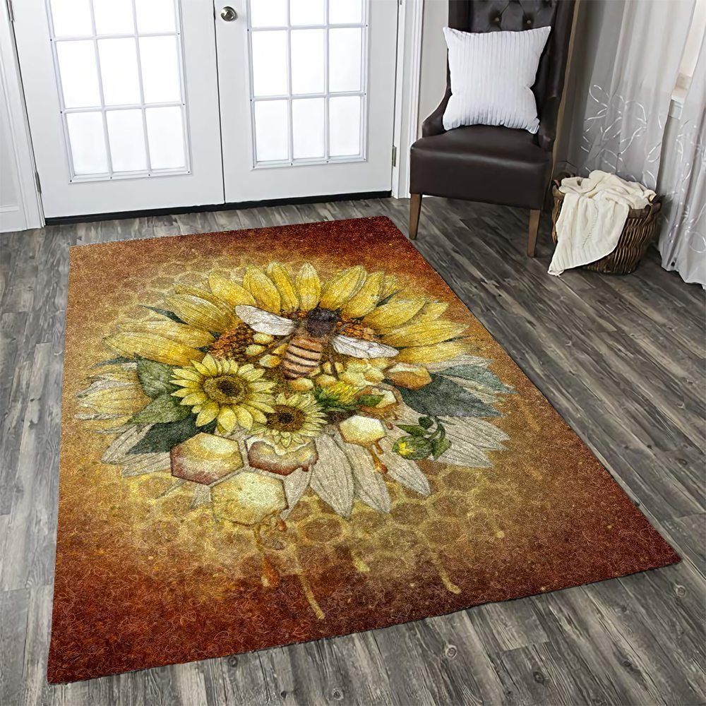 Bee Sunflower Rug Carpet