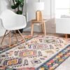 Beige Barbed Helix Totem Rug