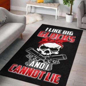 "Big Glocks" Premium Skull Area Rug Carpet