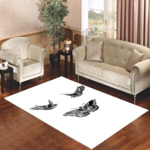 Birds And Butterfly Tattoos Living room carpet rugs