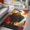 Bison & Raven Native American Symbol Area Rug Carpet