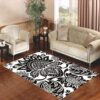 Black Damask Patter Living room carpet rugs