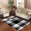 Black Plaid Apple Living room carpet rugs