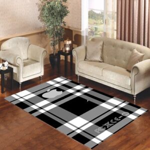 Black Plaid Apple Living room carpet rugs