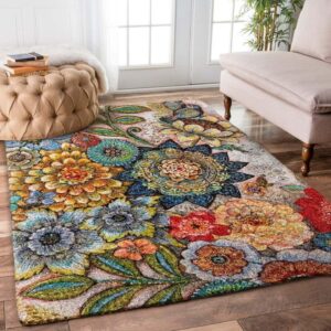 Blooming Flower Rug Carpet