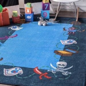 Blue Pirate Life Rug Carpet