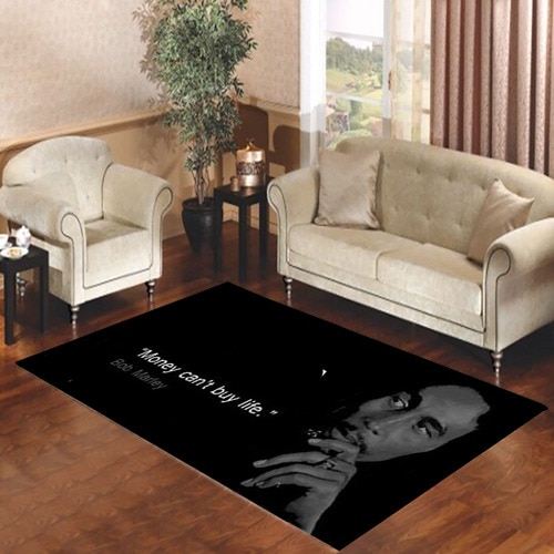 Bob Marley Quote Living room carpet rugs