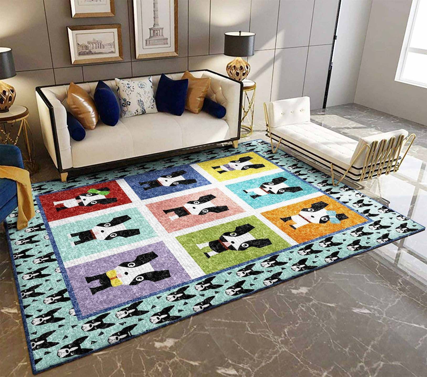 Boston Terrier Rug Carpet