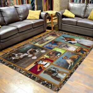 Boxer Cute Area Rug Carpet